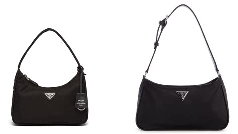 guess vs prada logo.